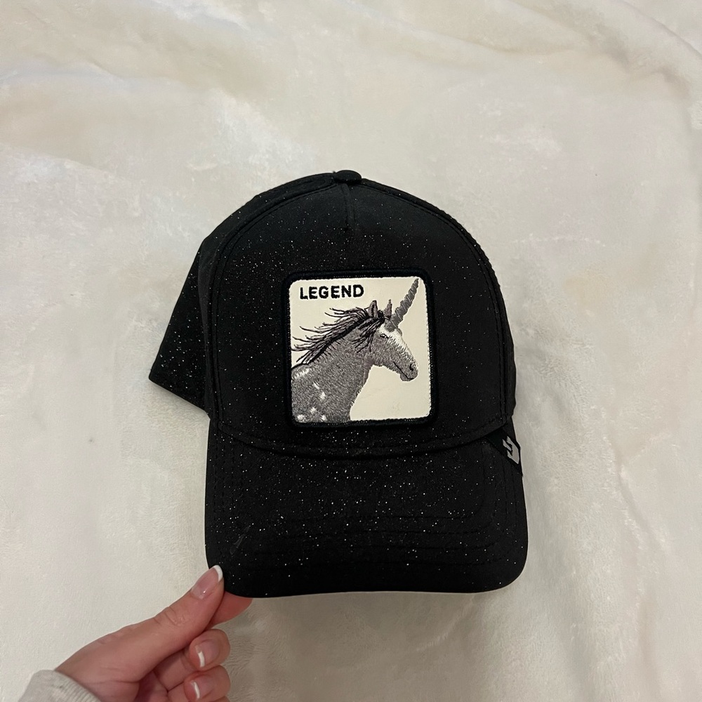 Goorin Bros Black Sparkle Legend Unicorn Hat